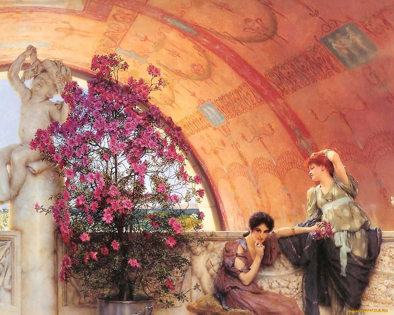 alma, tadema, unconscious, rivals, , lawrence